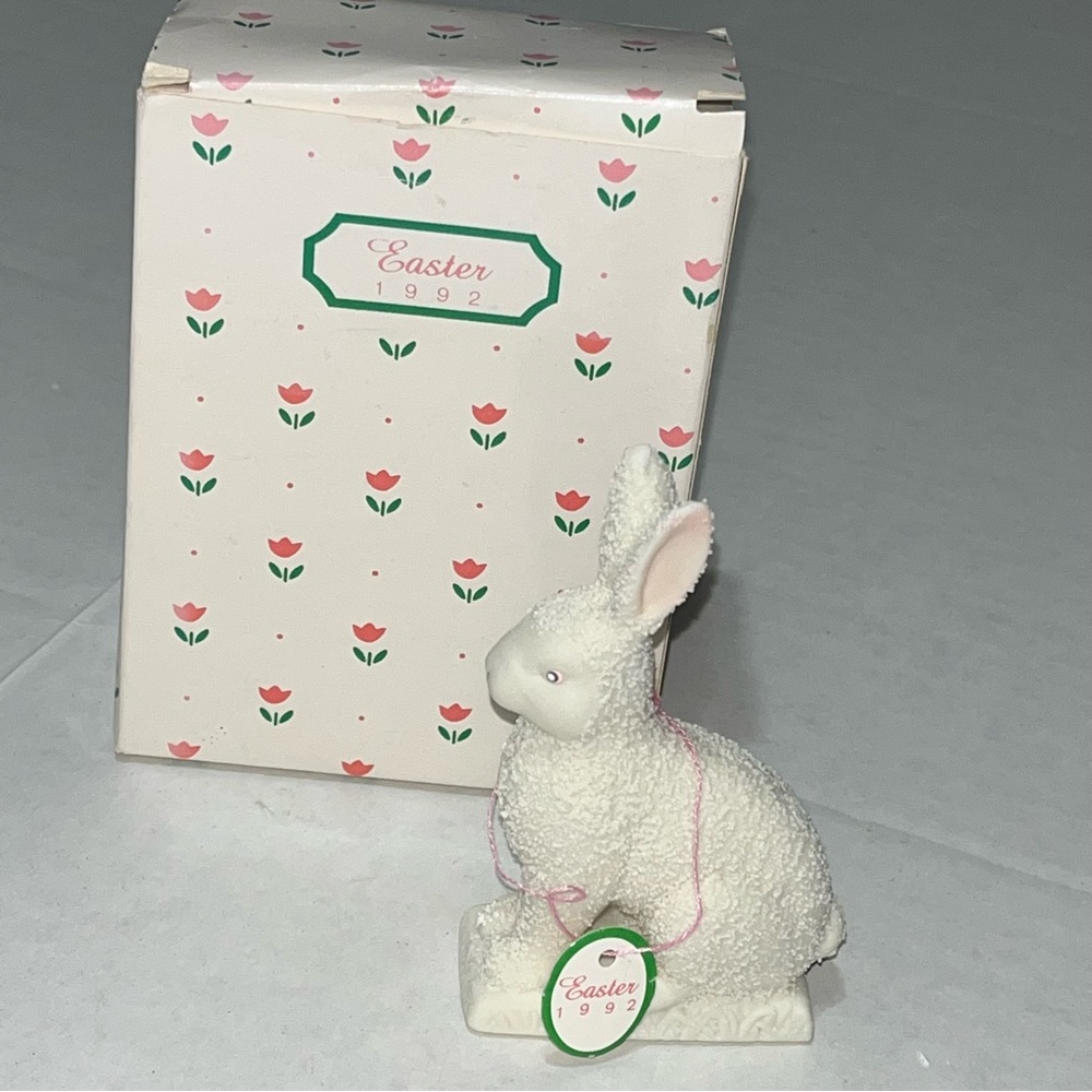 Department 56 Easter 1992 Snowbaby Rabbit in Box